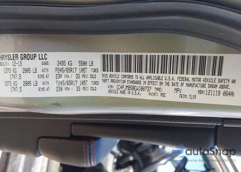 2014 Jeep Cherokee Trailhawk from USA, damaged, VIN 1C4PJMBS8EW180737